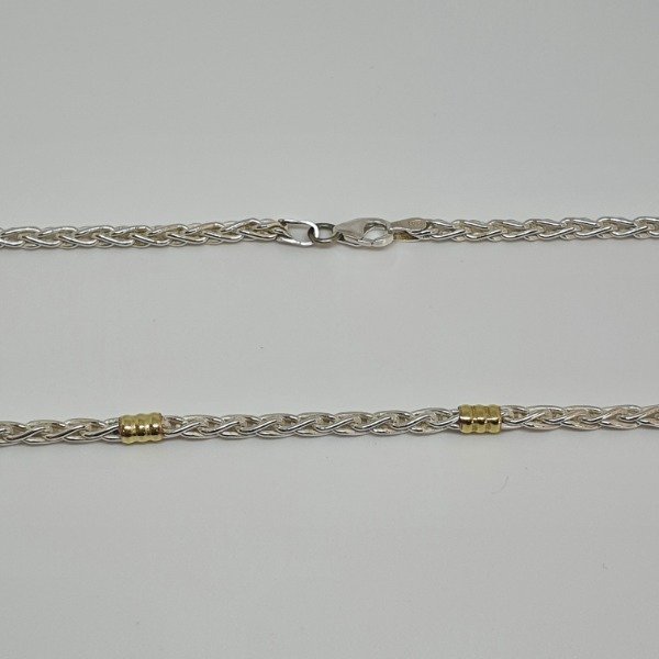 Producto - Cadena Spiga80 Plata Y Oro x50cm