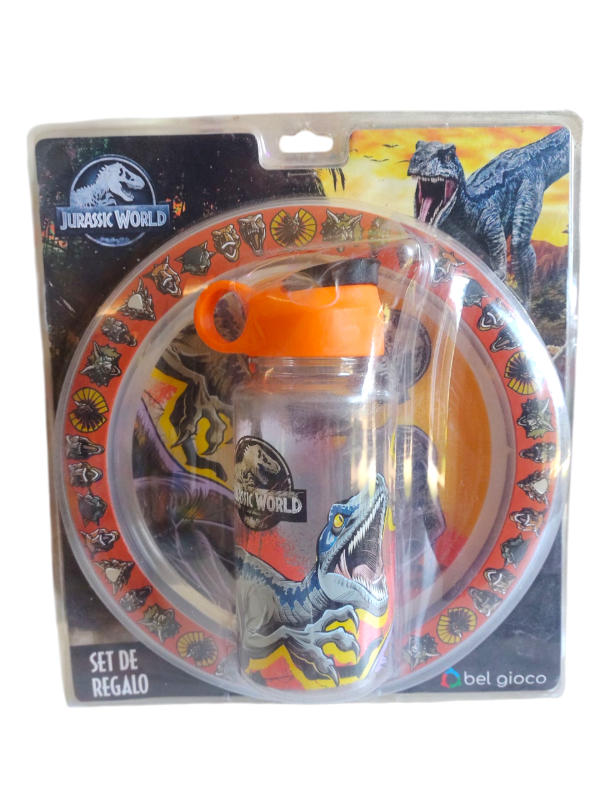 Producto - Set Regalo (plato + botella) Jurassic World