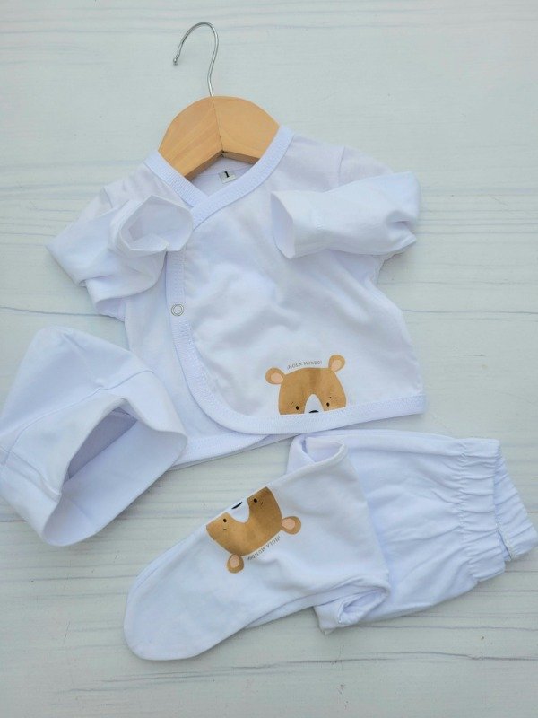 Producto - AJUAR TEDDY HOLA MUNDO BLANCO - transferencia 13.940