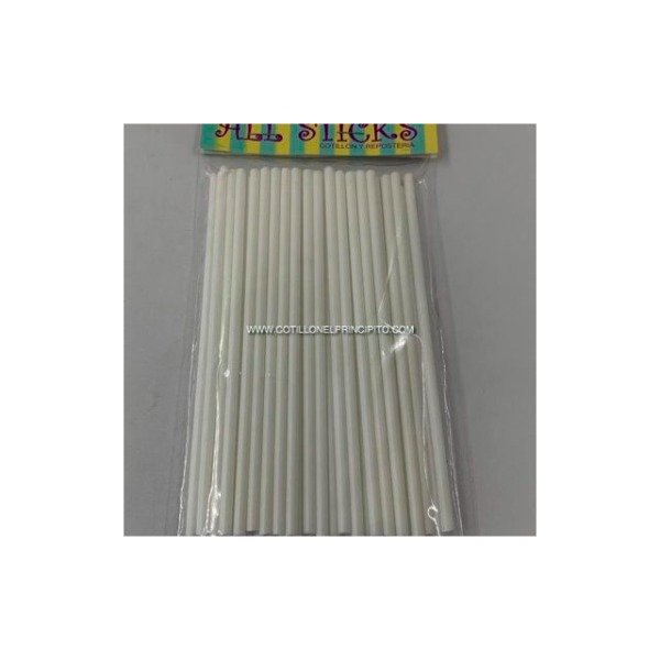 Producto - Palito Para Chupetín Blanco 15cm x50 Unidades