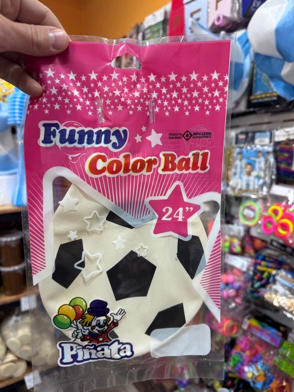 Producto - Piñata Globo 24" Pelota Negra y Blanca x 1