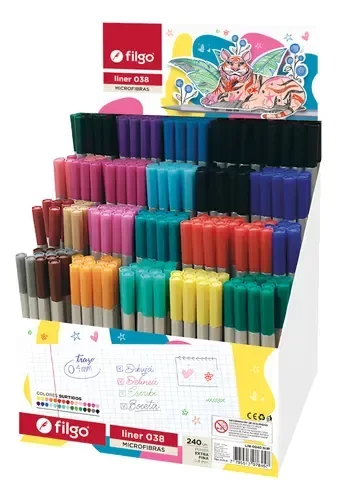 Producto - Microfibras Filgo Liner 0,4 mm  x unidad Colores Surtidos