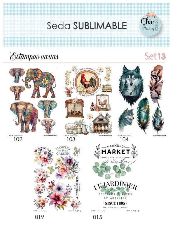 Producto - SET 13 x 5 SST - Estampas Varias