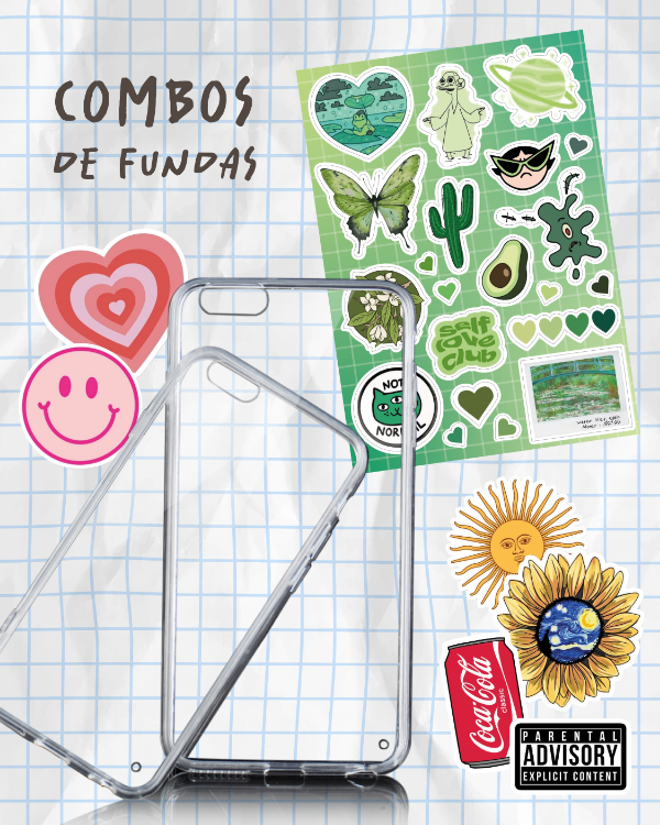 Producto - Combos con funda transparente (Iphone) - 0