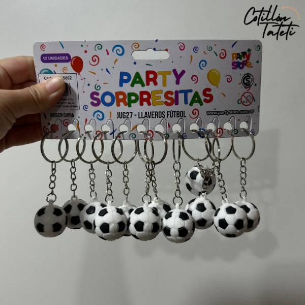 Producto - LLAVEROS FÚTBOL - 12 UNIDADES
