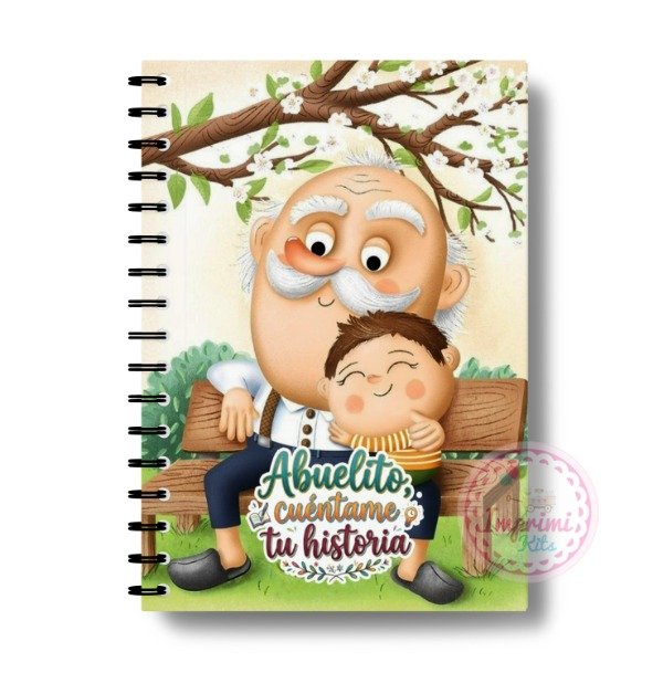Producto - Kit Imprimible Abuelo Cuentame tu historia Fotolibro Diario Agenda Recuerdos - 0