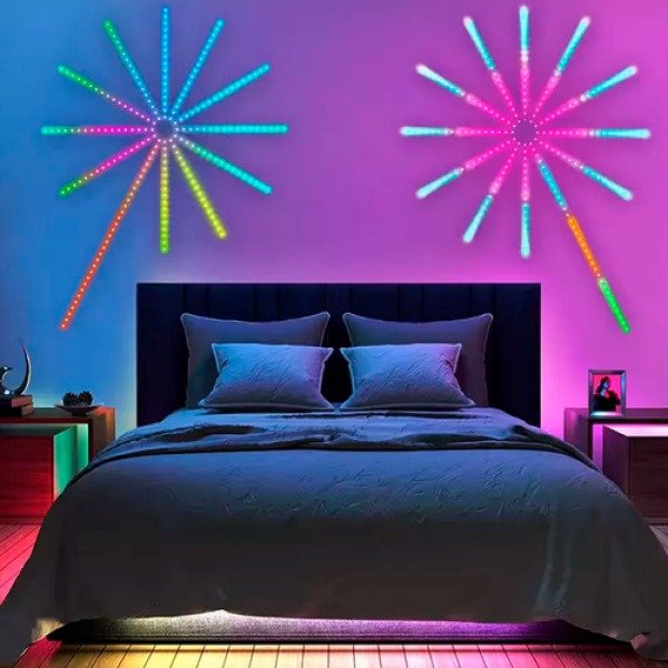Producto - Tira luces LED fuego artificial RGB a control remoto - 6