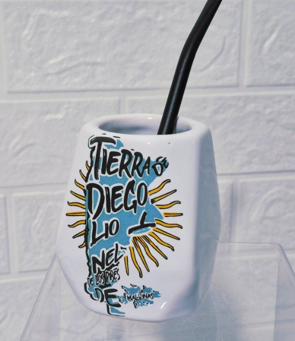 Producto - Mate diamante Argentina con bombilla