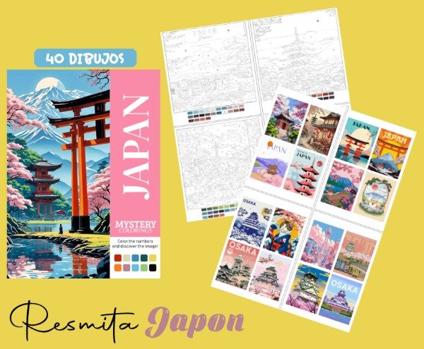 Producto - Resmita para colorear Japon x40 dibujos - 0