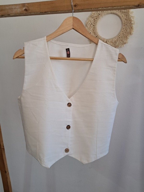 Producto - Chaleco Lino Blanco