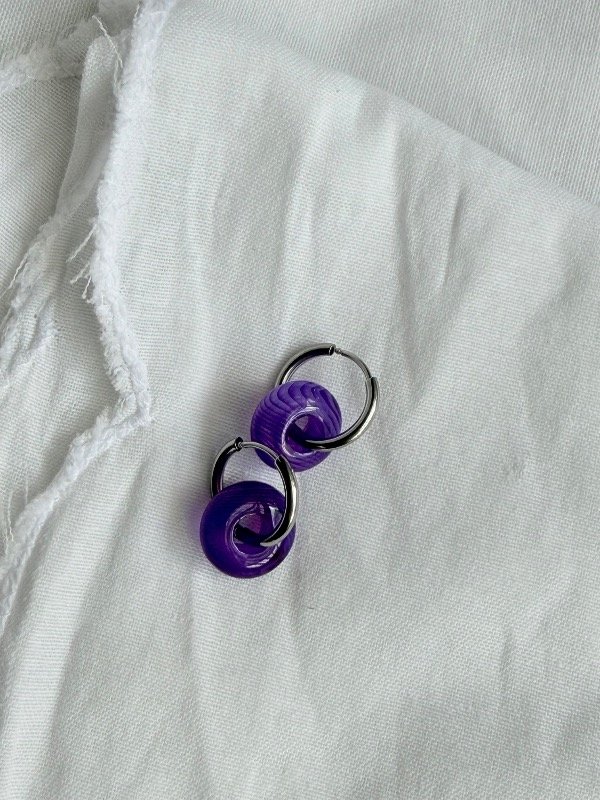 Producto - Argollitas Dona Agata Violeta - 1