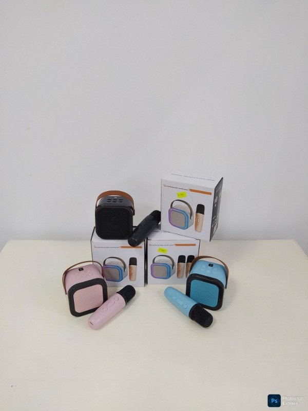 Producto - Parlante portátil con micrófono inalámbrico Bluetooth