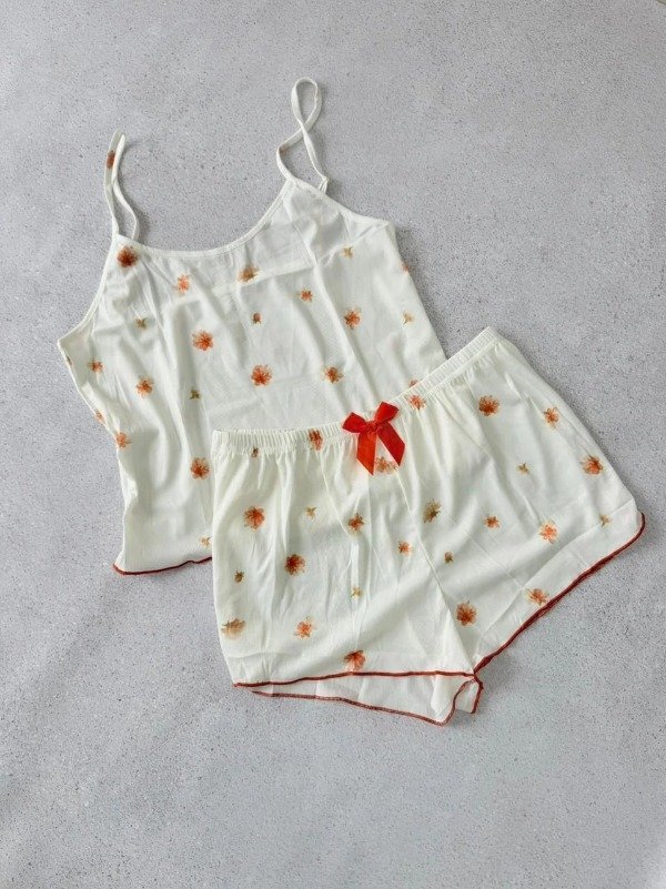 Producto - PIJAMA CORTO NARANJO