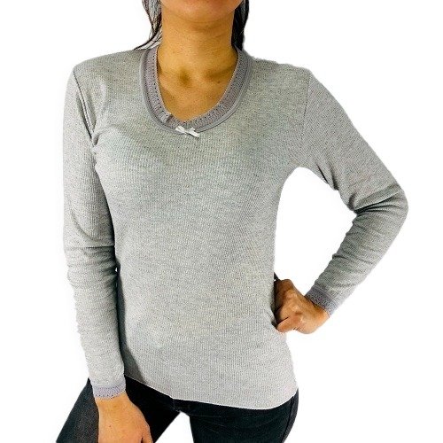 Producto - Camiseta Dama manga larga Morley Puro Algodon Intimare Art.19