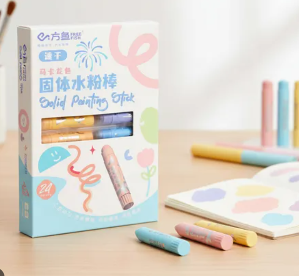 Producto - Marcadores tipo crayon + pintura solida, facil difuminar x24 und o 12 und