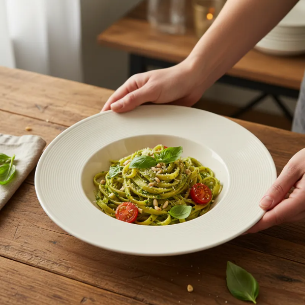 Producto - Plato Hondo Pasta 27 Cm Porcelana Premium Baralee Wish
