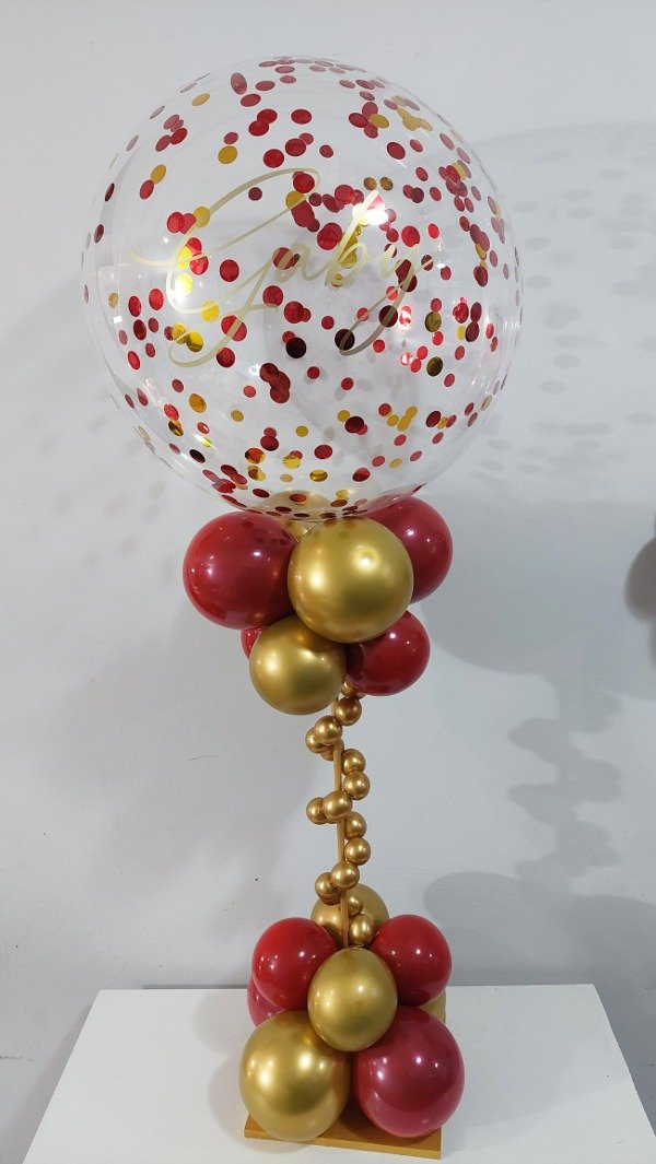 Producto - centro de mesa Bordo y dorado