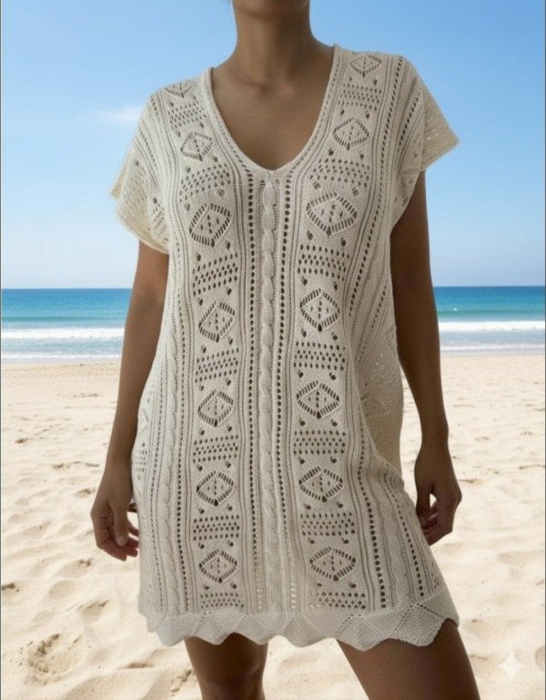 Producto - Vestido de hilo de algodón calado Alma