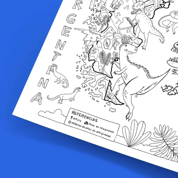 Producto - LAMINA PARA COLOREAR ATLANTIS PROYECTO DINOSAURIOS DE ARGENTINA - 2