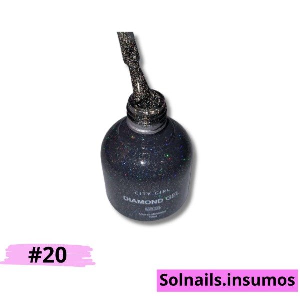 Producto - Esmalte semipermanente City Girl Reflectivo#20