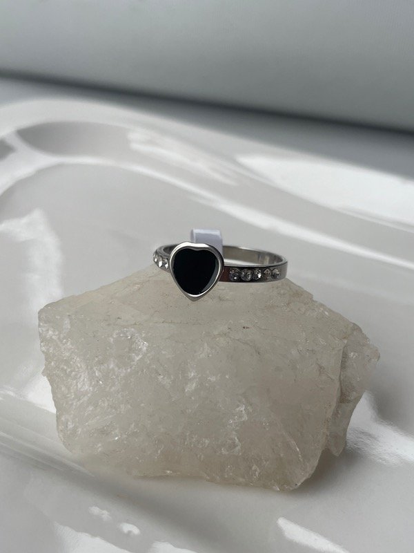 Producto - Anillo corazón negro