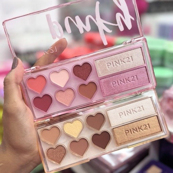 Producto - Paleta Pinky Sombras, Highlight y Rubor - Pink 21