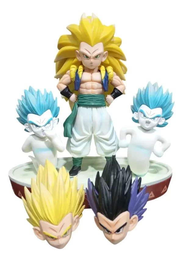 Producto - Figura Gotenks y fantasmas 3 intercambio de cabezas SSJ - Dragon ball 20cm