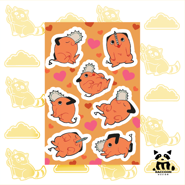 Producto - Plancha de Stickers Pochita
