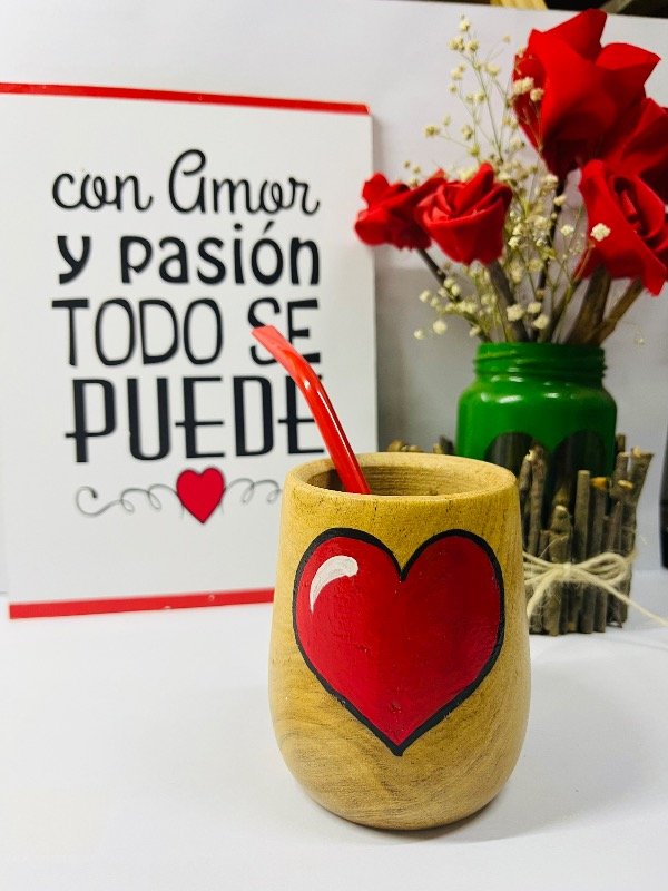 Producto - Mate corazon luminoso