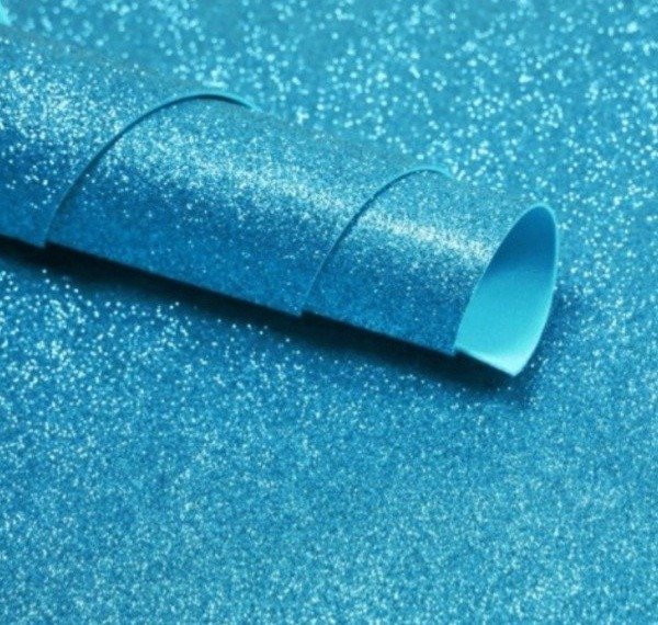 Producto - Goma eva turquesa con glitter 60x40cm
