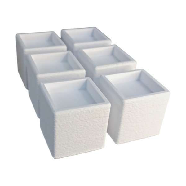 Producto - Patas Tacos Cuadrados X6 5x5cm Eleva 5cm Cama Mueble Blanco