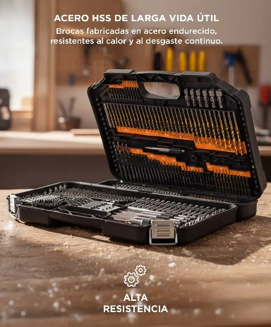 Producto - Juego De Mechas Para Taladro -246 piezas -brocas p/madera, metal y mamposteria - - 3