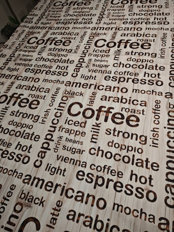 Producto - Mantel con escritos coffe