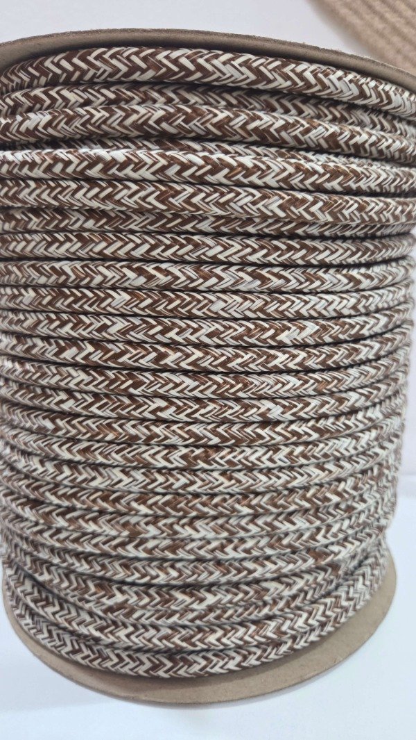 Producto - Cordón de polipropileno 7mm JASPEADO MARRON Y CRUDO
