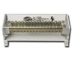 Producto - BORNERA REPARTIDORA TETRAPOLAR 15 CONEX RIEL DIN ZOLODA