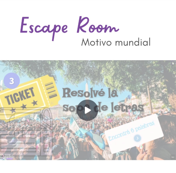 Producto - Escape Room Digital. Motivo mundial 2026