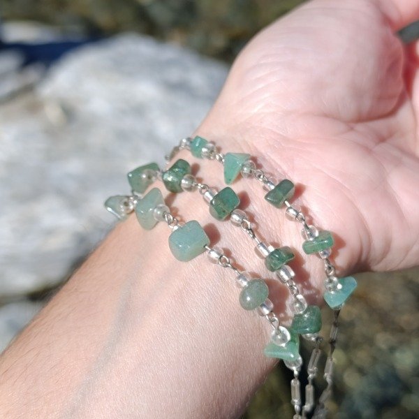 Producto - Pulsera alpaca y piedritas naturales - 7