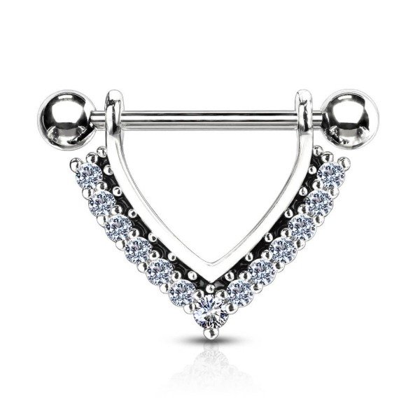 Producto - Piercing Nipple Zirconias Triangular
