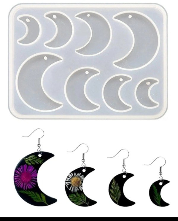Producto - Molde de silicona Lunas para aros