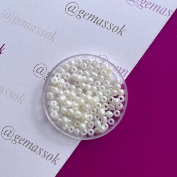 Producto - Mostacilla blanco perlado int