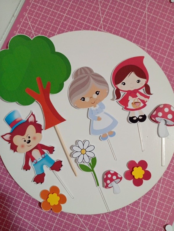 Producto - Toppers papel Caperucita Roja