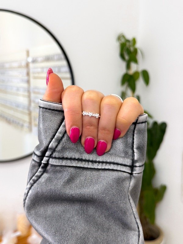 Producto - Anillo plata 925 margaritas talle 6