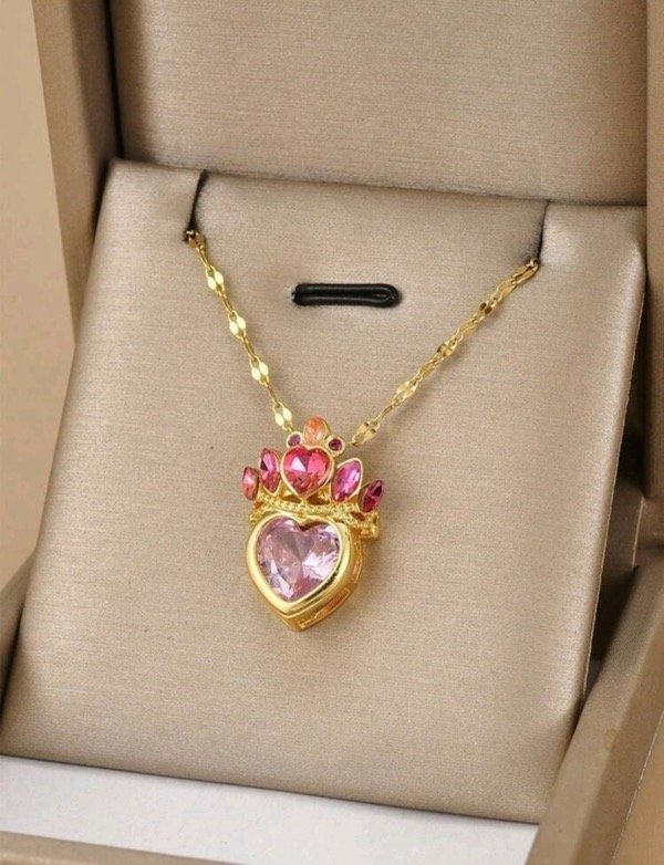 Producto - Collar de corazón rosa Barbie