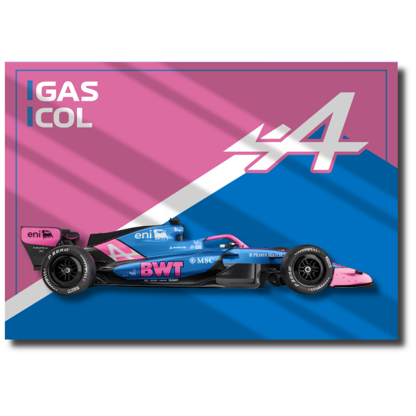 Producto - Póster Cartel de Chapa Alpine F1 2026