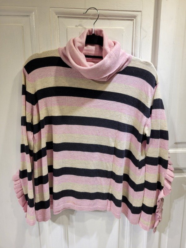 Producto - Sweater MILLIE rayado con volados Talle L - PRECIO: 48X