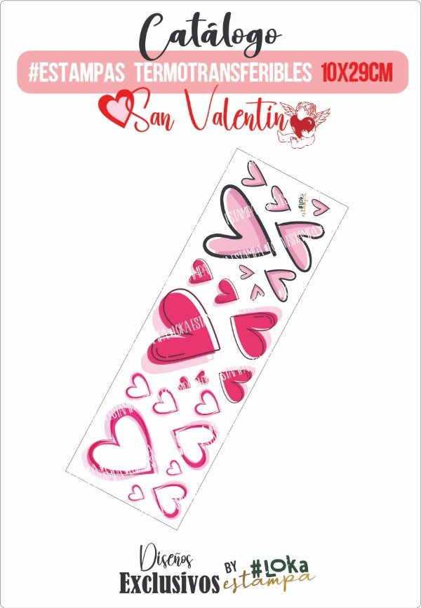 Producto - Estampa Termotransferible 10x29cm Love #41