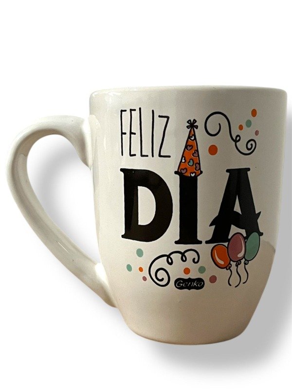 Producto - TAZAS PORCELAN "FELIZ DIA"