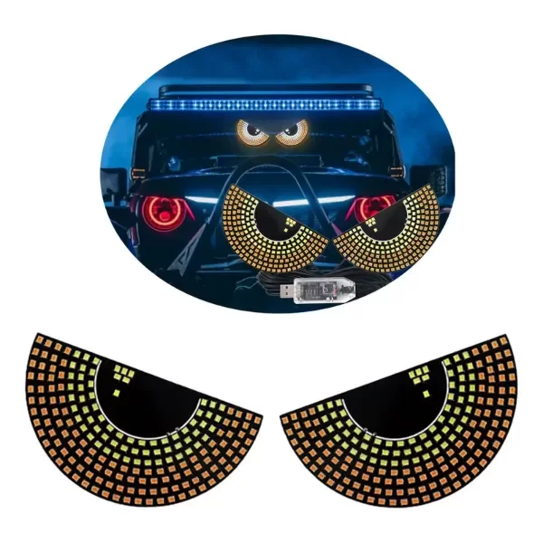 Producto - AP1038 CARTEL FORMA DE OJOS LUZ LED PARA AUTO