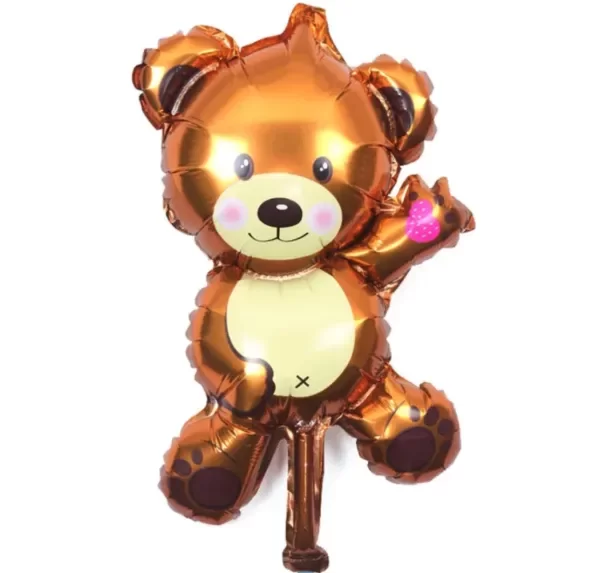 Producto - Mini siluetas metalizadas 14" (36cm) x5un OSITO MARRÓN