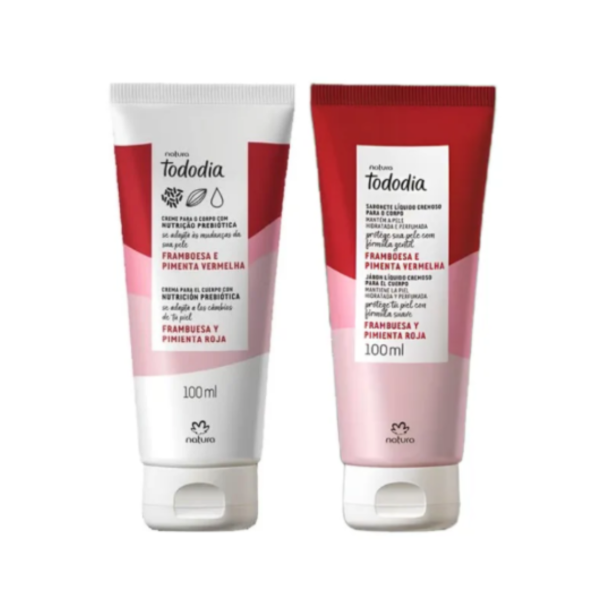Producto - Combo Tododia Frambuesa y Pimienta Roja (Crema + Jabón liq.)
